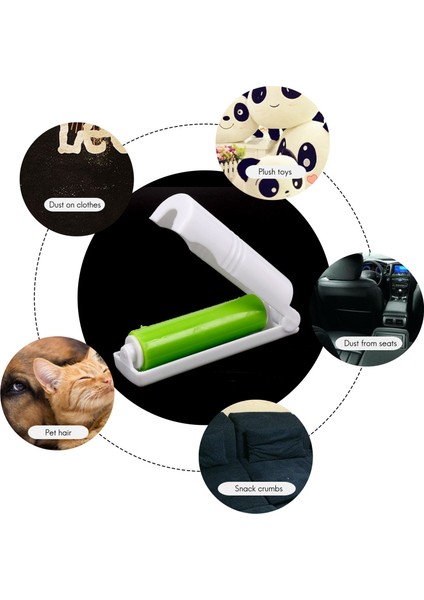 Adet Katlanır Yıkanabilir Yeniden Kullanılabilir Saç Yapışkan Rulo Fırça Ev Yeşili (Yurt Dışından) indirimleri