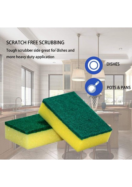 Srıwen Ağır Hizmet Çok Kullanımlı Temizlik Süngerleri Ovmak Çizilmez Sünger Ovma Bulaşık Süngerleri Mutfaklar, Banyo, Araba ve Kokusuz Için Kullanın - 20 Paket (Yurt Dışından) fırsatları