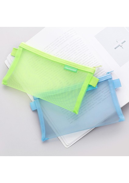 Şeffaf Mesh Öğrenci Taşınabilir Kalem Kutusu L Kapasiteli Fermuarlı Evrak Çantası (Yurt Dışından) indirimleri