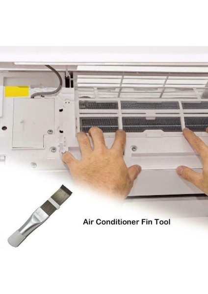 Klima Fin Temizleme Tarağı Paslanmaz Çelik Fin Düzleştirici Fırça Klima Temizleme Aracı Temizlik Malzemeleri 1 Adet (Yurt Dışından)