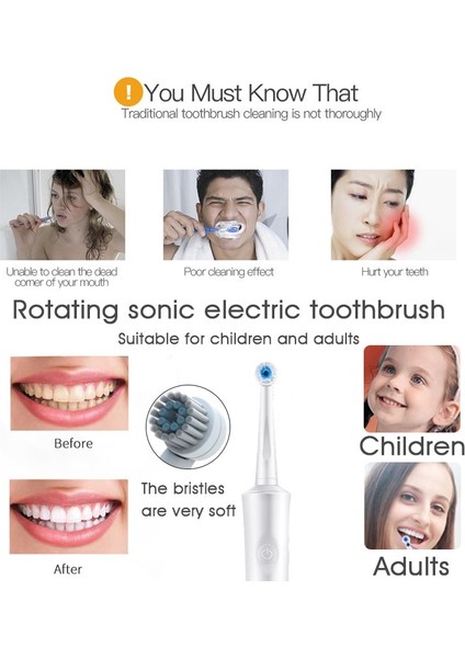 K1 Elektrikli Diş Fırçası Yedek Kafa Yumuşak Kıllar Fırça Kafası 4 Adet Şarj Edilebilir Döner Diş Fırçası Ağız Temizleme Aracı (Yurt Dışından) fiyatları