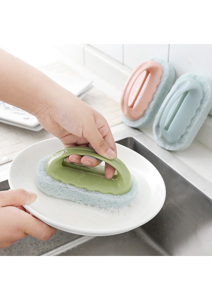 Srıwen Saplı Banyo Fırçası Kiremit Fırçası Mutfak Dekontaminasyon Fırçası Pot Sünger Temizleme Fırçası Mavi (Yurt Dışından) indirimleri