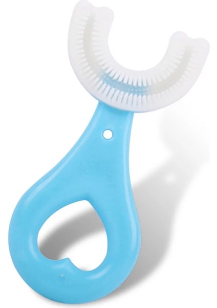 Silikon Manuel U Şekli Beyazlatma Temizleme Bebek Diş Fırçası Çocuklar Için Diş Fırçası Masajı Bükülebilir Fırça Yaş 2-12 Çocuk (Yurt Dışından)