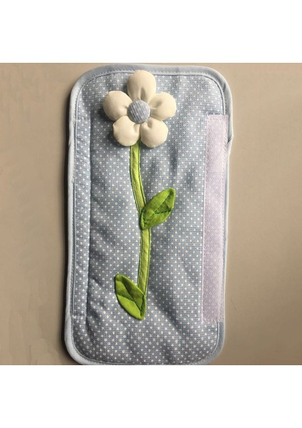 Flyeer 2 Adet Pastoral Çiçek Puantiyeli Kapı/buzdolabı Kulp Kılıfı Buzdolabı Kapı Kolu Eldiven Ev Dekor Mutfak Aksesuarları Mavi (Yurt Dışından) indirimleri