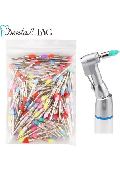 100 Adet/torba Diş Parlatma Fırçası Profilaksi Fırçaları Naylon Kıl Kauçuk Düz Parlatıcı Ağız Temizleme Diş Beyazlatma Aksesuarları (Yurt Dışından)