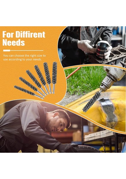 Delik Fırçası Paslanmaz Çelik Kıllar Matkap Temizleme Tel Fırçası Altıgen Saplı Saplı Tel Fırça 6 Parça (Yurt Dışından) fırsatları