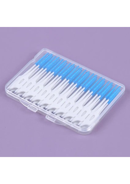 40 Adet/kutu Silikon Diş Arası Fırçalar Süper Yumuşak Diş Temizleme Fırçası Diş Bakımı Diş Ipi Kürdan Ağız Araçları (Yurt Dışından)