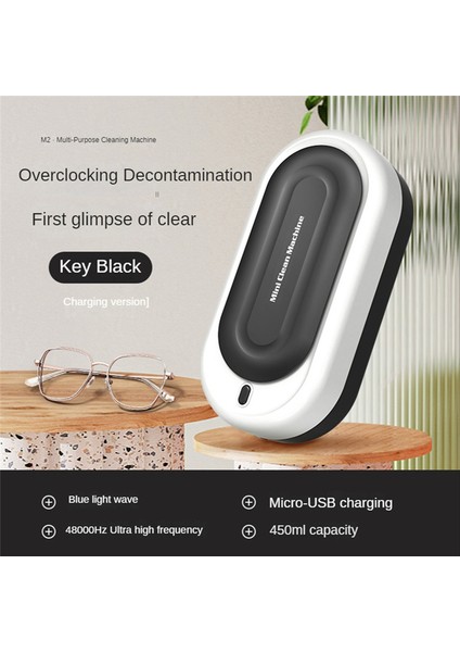 Ultrasonik Ekonomik Gözlük Temizleme Makinesi Ev Temizleme Siyah (Yurt Dışından) fiyatları
