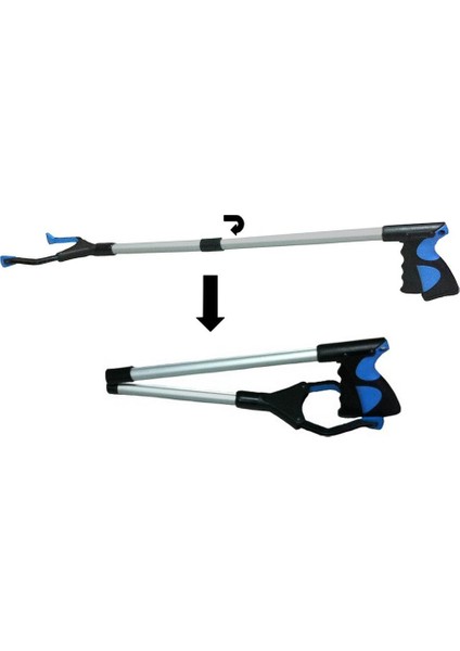 Döner Tutucu Çöp Toplayıcı Uzatma Yardımcıları Alet Kolu Uzantısı - Gümüş ve Siyah ve Sarı (Yurt Dışından) fırsatları