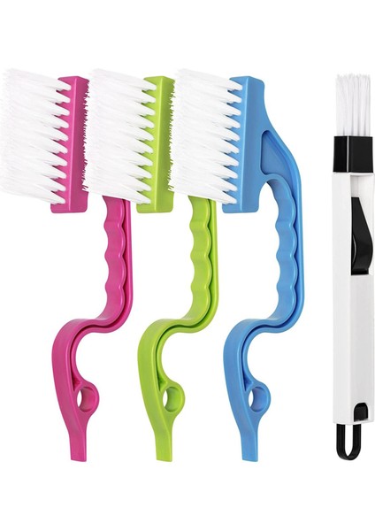 2'si 1 Arada Temizleme Fırçası Çok Amaçlı Pencere Yuvası Boşluğu Temizleme Fırçası Pencere Eşiği Boşluğu Temizleyici Temizleme Fırçası (Yurt Dışından)
