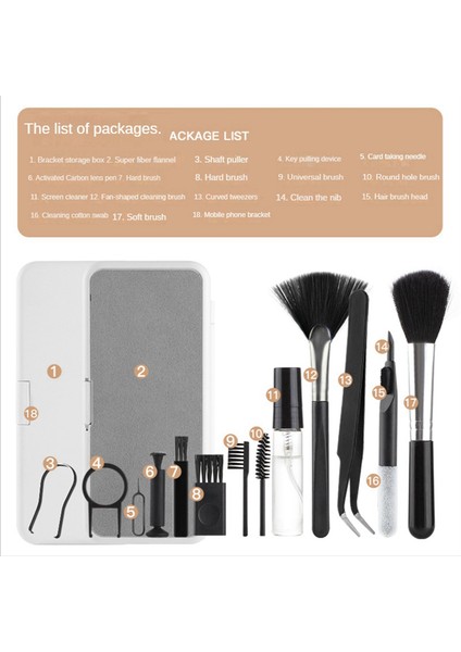 Q10 18'i 1 Arada Temizleme Kiti Kullanışlı Bilgisayar Klavye Temizleme Seti Bilgisayar Temizleme Fırçası (Yurt Dışından) fiyatları