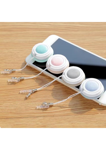 Macaron Telefon Silecek Ekran Temizleyici Temizleme Fırçası Lens Kamera Lensi Silin Geyik Derisi Kumaş Temizleme Aracı Kolye (Yurt Dışından) modelleri