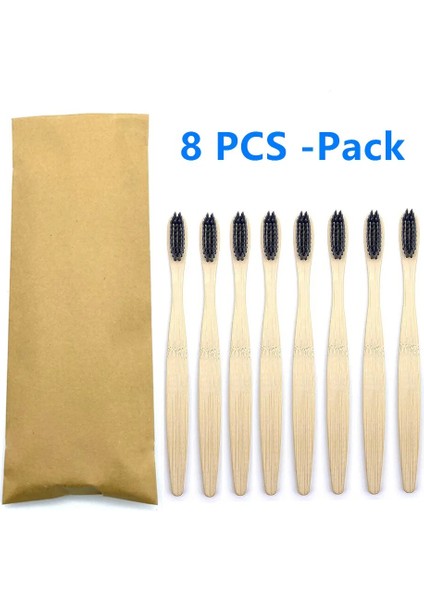 8 Adet Doğal Renkli Diş Fırçası Eko Yumuşak Kıl Bambu Diş Fırçası Bambu Kömür Vegan Diş Diş Ağız Bakımı Plastik Ücretsiz (Yurt Dışından) fiyatları