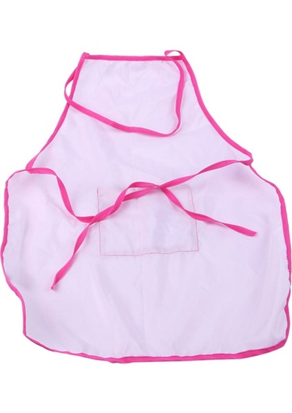 Childs Çocuk Şef Şapkası Önlük Pişirme Pişirme Oğlan Kız Şefler Genç Hediye (Pembe) (Yurt Dışından)