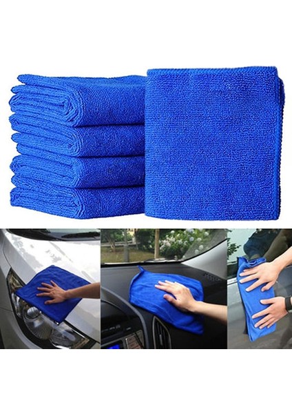10 Adet Mikrofiber Havlu Temizlik Bezi Kalın Peluş Elyaf Ev Temizlik Küçük Havlu (Yurt Dışından)