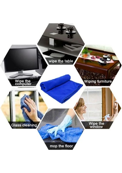 10 Adet Mikrofiber Havlu Temizlik Bezi Kalın Peluş Elyaf Ev Temizlik Küçük Havlu (Yurt Dışından) fiyatları