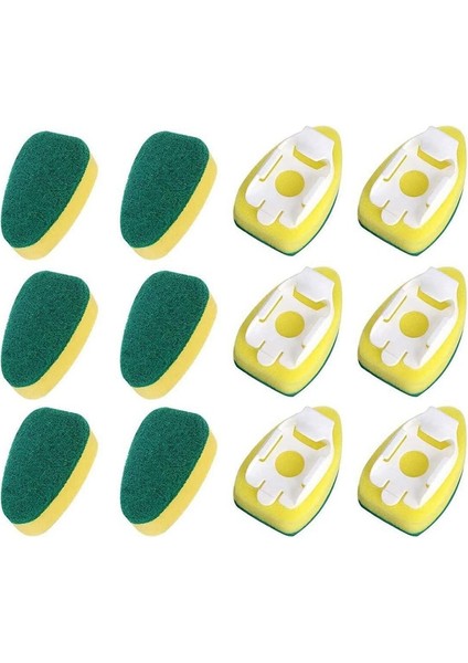 Bulaşık Değneği Fırça Sünger Mutfak Lavabo Tencere Için Yedek Başlıkları (12 Adet) (Yurt Dışından) fiyatları