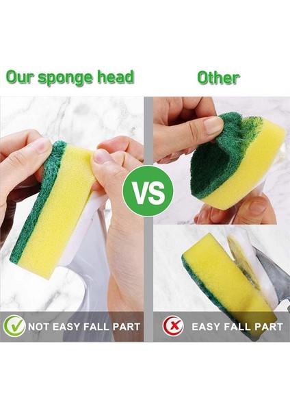 Bulaşık Değneği Fırça Sünger Mutfak Lavabo Tencere Için Yedek Başlıkları (12 Adet) (Yurt Dışından) fırsatları