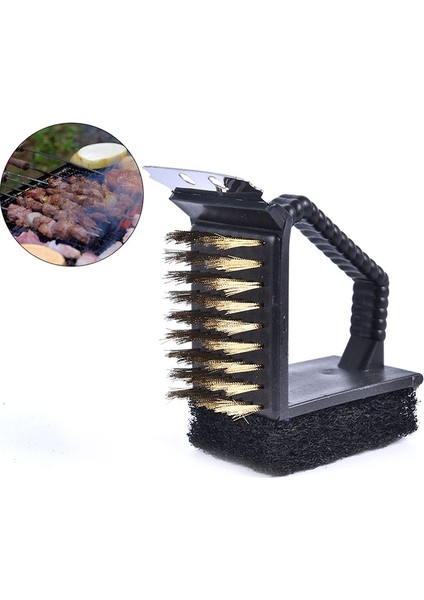 Barbekü Için 3'ü 1 Arada Temizleme Fırçası, Entegre Çelik Kazıyıcılı Dayanıklı Izgara Kazıyıcı, Metal Kıllar ve Sünger, Barbekü Temizleme Aracı (Yurt Dışından) modelleri