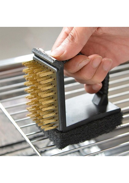 Barbekü Için 3'ü 1 Arada Temizleme Fırçası, Entegre Çelik Kazıyıcılı Dayanıklı Izgara Kazıyıcı, Metal Kıllar ve Sünger, Barbekü Temizleme Aracı (Yurt Dışından) fırsatları