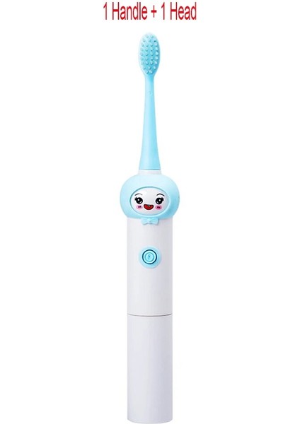 Çocuk Otomatik Elektrikli Diş Fırçası Hiçbir Şarj Edilebilir Karikatür Ipx7 Su Geçirmez Ultrasonik Diş Fırçası Yedek Fırça Kafası (Yurt Dışından)