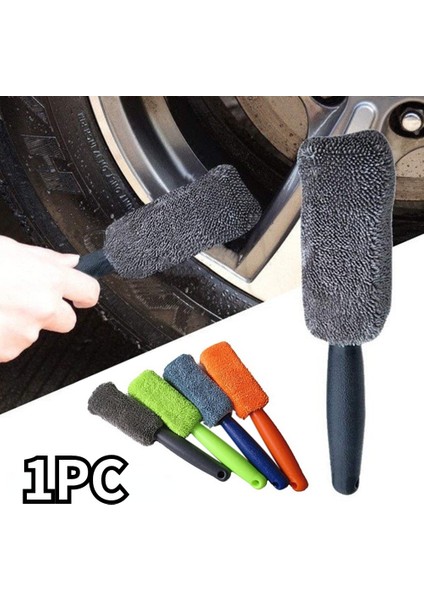 1 Adet Araba Yıkama Detaylandırma Temizleme Fırçası Boyutlu Uzun Saplı Mikrofiber Jant Fırçası Oto Bakım Aksesuarları (Yurt Dışından)
