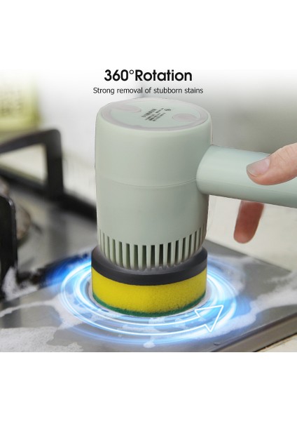 Iflashdeal Elektrikli Temizleme Fırçası Ev Temizleme Fırçası Elektrikli Kablosuz Temizleme Fırçası El Temizleme Fırçası Mutfak Banyo Için Çok Fonksiyonlu Temizleme Fırçası (Yurt Dışından) fırsatları