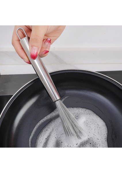 Paslanmaz Çelik Tencere Fırçası Ev Uzun Saplı Yıkama Pot Fırçası Asılı Tip Dekontaminasyon Fırçası Çelik Tel Temizleme Aracı 1 Adet (Yurt Dışından) fiyatları