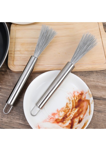 Paslanmaz Çelik Tencere Fırçası Ev Uzun Saplı Yıkama Pot Fırçası Asılı Tip Dekontaminasyon Fırçası Çelik Tel Temizleme Aracı 1 Adet (Yurt Dışından) fırsatları