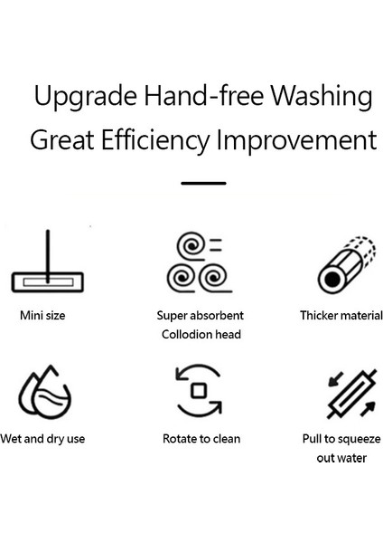 Taşınabilir Mini Sıkma Paspas Ev Banyo Zemin Mutfak Masaüstü Araba Pencere Temizleyici Paspas Katlanabilir Cam Temizleyici Ev Temizlik Aracı (Yurt Dışından) fırsatları