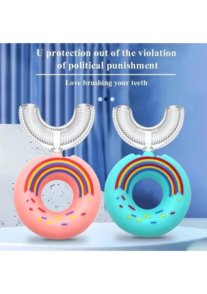 Yeni Donuts Çocuk Diş Fırçası Ağız Hijyeni Uygun Temizlemesi Basit Kullanımı Kolay Silikon Manuel U Şeklinde Diş Fırçası (Yurt Dışından) fiyatları