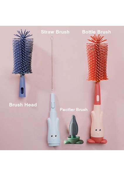 Emzik Şişe Fırça Seti Bebek Temizleme Seti Silikon Bardak Fırça Temizleme Aracı (Yurt Dışından) fırsatları