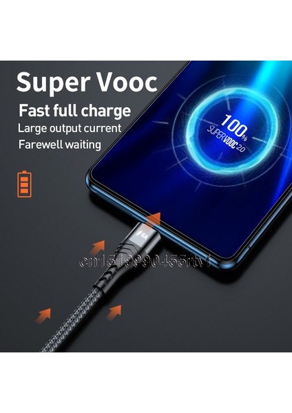 3in 1 6A 66W Süper Hızlı Şarj USB Kablosu Kablosu 8 Pin Mikro USB Tip C Telefon Şarj Cihazı iPhone Samsung Huawei Xiaomi Kablo Tel (Yurt Dışından)