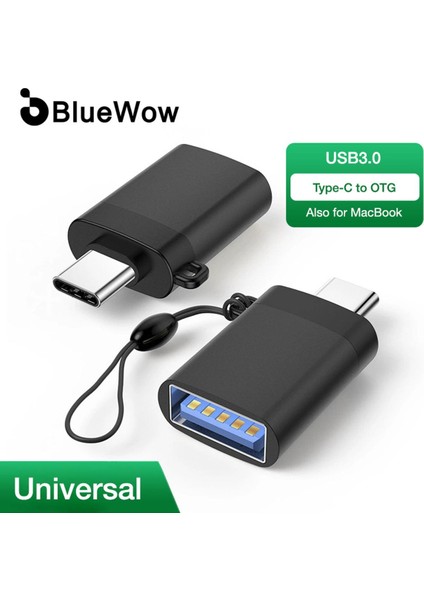 Bluewow WT006 Tip-C Otg Adaptörü Hızlı USB 3.0 Tip C Adaptörü Macbookpro Xiaomi Huawei Mini USB Adaptörü Tip-C Otg Kablo Dönüştürücü (Yurt Dışından)
