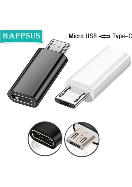 USB Tip C - Mikro USB Android Adaptör Konektörü - Akıllı Telefon Tablet Için Mikro USB Erkek - Tip C Dişi Dönüştürücü (Yurt Dışından)