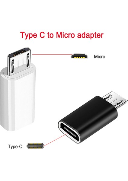 USB Tip C - Mikro USB Android Adaptör Konektörü - Akıllı Telefon Tablet Için Mikro USB Erkek - Tip C Dişi Dönüştürücü (Yurt Dışından)