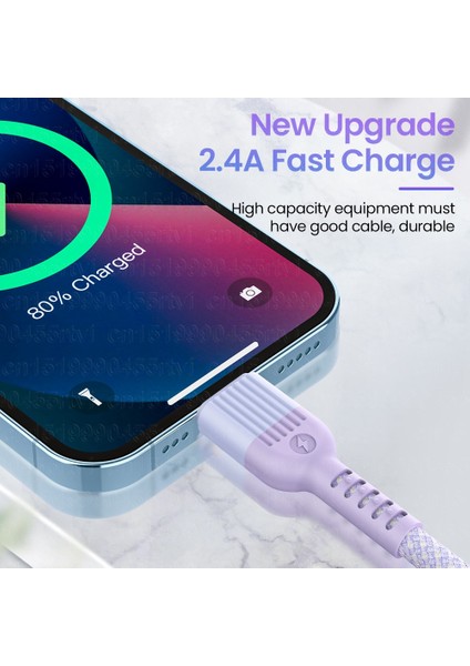 2.4A USB Şarj Kablosu iPhone 14 13 12 11 Pro Max Xs 6s 7 8 Artı Kökenli Cep Telefonu Kablosu Şarj Kablosu Veri Kablosu 1.2/2m (Yurt Dışından) modelleri