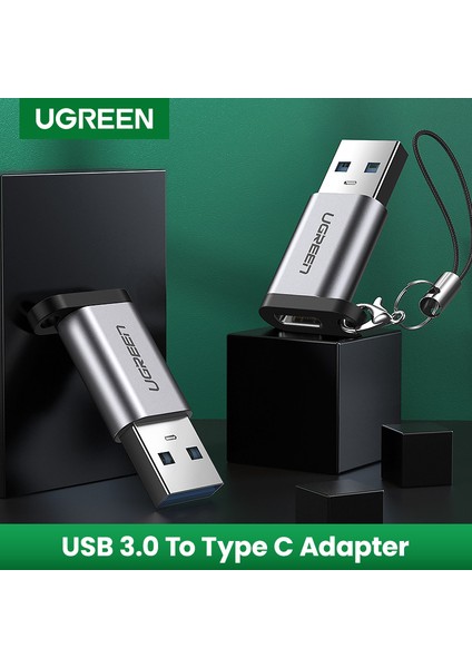 Ugreen USB C Adaptörü USB A 3.0 Erkek USB 3.1 Tip C Dişi Konnektör Tip-C Adaptör Samsung S9 S8 Huawei P10 P20 USB C Hub-Alüminyum Kabuk (Yurt Dışından)