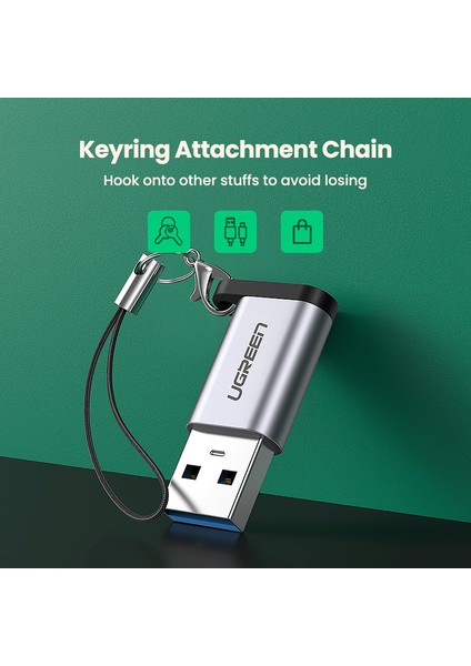 Ugreen USB C Adaptörü USB A 3.0 Erkek USB 3.1 Tip C Dişi Konnektör Tip-C Adaptör Samsung S9 S8 Huawei P10 P20 USB C Hub-Alüminyum Kabuk (Yurt Dışından) fiyatları