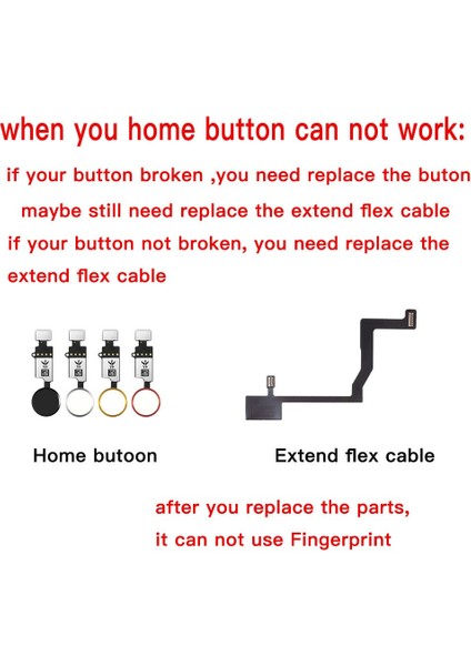 Ev Butoon ve Ev Dokunmatik Kimlik Dönüş Parmak Izi Düğmesi Anakart Bağlantı Konektörü Flex Kablo iPhone 6 6 S 7 8 Artı (Yurt Dışından) modelleri