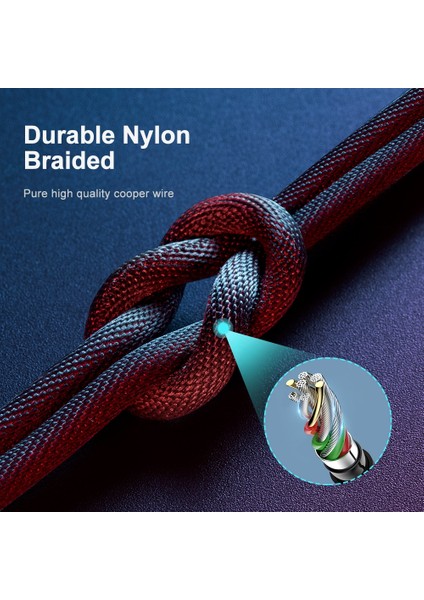 Inıu 3.1A Tip C USB Kablosu LED Hızlı Şarj Cep Telefonu Şarj Cihazı Veri Kablosu Huawei Xiaomi Mi Redmi Samsung Lg (Yurt Dışından) fırsatları