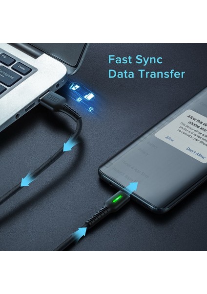 Inıu 3.1A Tip C USB Kablosu LED Hızlı Şarj Cep Telefonu Şarj Cihazı Veri Kablosu Huawei Xiaomi Mi Redmi Samsung Lg (Yurt Dışından) indirimleri
