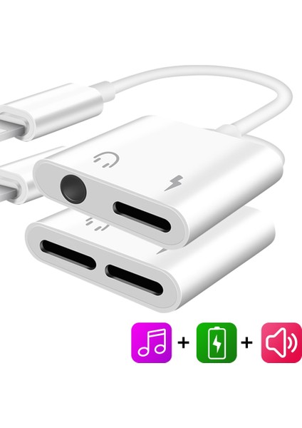 Çift Aydınlatma Ses Adaptörü IPhone Xs Max Xr x 8 Artı 3.5mm Jack Kulaklık Şarj Aux 2 In 1 Splitter Ios 11 12 (Yurt Dışından) fiyatları