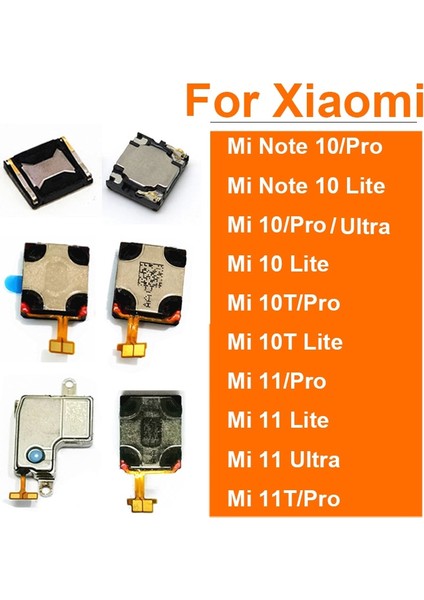 Dahili Kulaklık Kulaklık Üst Kulak Hoparlör Xiaomi Için Xiaomi Mi 11 10 Lite 11T 10T Pro 11 10 Ultra Mi Not 10 Pro Flex Kablo (Yurt Dışından)