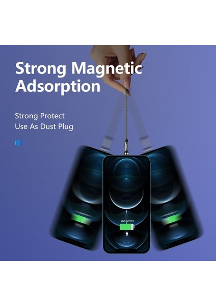 Floveme 3A 540 Döndür Manyetik Kablo Tip C Mikro USB Kablosu iPhone 12 11 Samsung Xiaomi Hızlı Şarj Mıknatıs Şarj Aleti Kablosu (Yurt Dışından) indirimleri