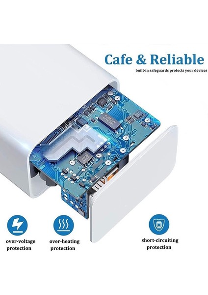 65W Hızlı Şarj USB C Şarj Cihazı / Ab Güç Adaptörü / Ingiltere Abd Tak Şarj Tipi C Kablosu (Yurt Dışından)
