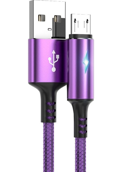 USB Mikro Kablo 3A Hızlı Şarj Veri Kablosu Şarj Kablosu Samsung Xiaomi Cep Telefonu Aksesuarları LED Göstergesi USB Kablosu (Yurt Dışından) indirimleri