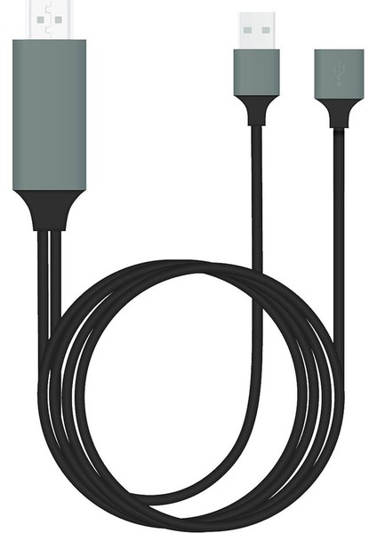 iPhone 11/ Ipad/ Android Için Ekran Hattı ile HDMI Dönüşüm Kablosu Yansıtma Kablolu Telefon Tv Hdtv Adaptör Tipi-C (Yurt Dışından)