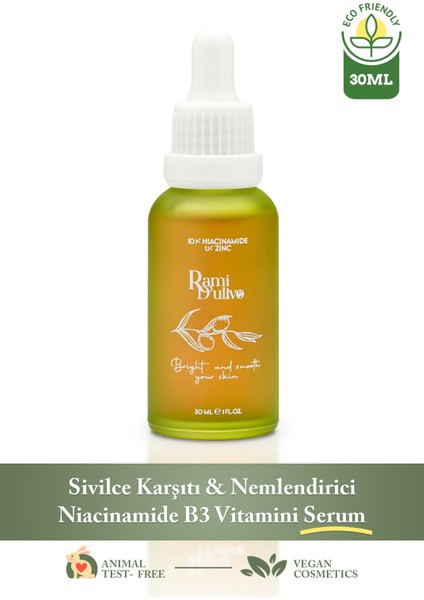 Sivilce Karşıtı & Nemlendirici Niacinamide (B3 Vitamini) Serum (Niacinamide 10% + Zinc Pca 1%)