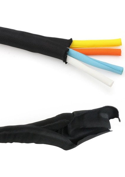 1/5m Kendiliğinden Kapanan Pet Genişletilebilir Örgülü Kol Kendiliğinden Kapanan Esnek Yalıtımlı Hortum Boru Tel Sarma Kabloyu Koruyun Çorap Tüpü (Yurt Dışından) fırsatları